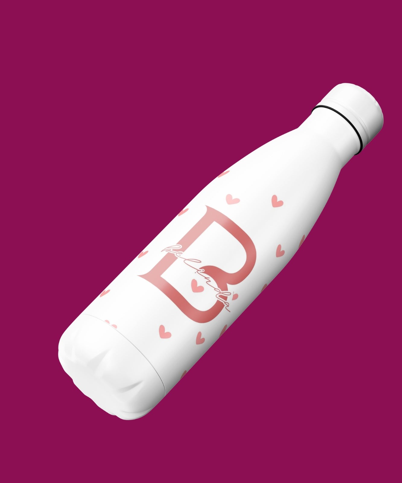 Botella personalizada de corazones