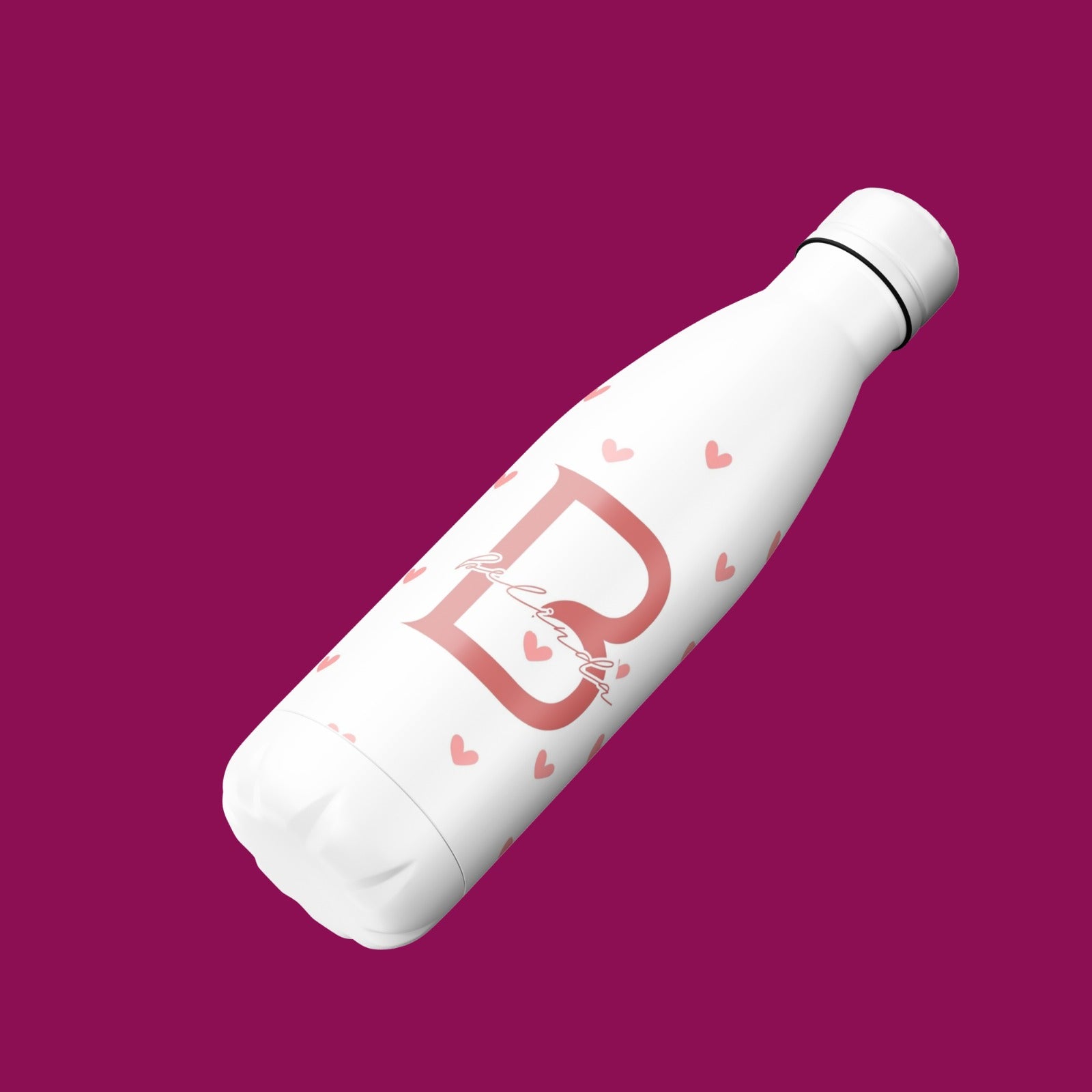 Botella personalizada de corazones